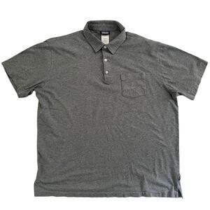 Patagonia Organic Cotton Polo Shirt‎ Mens XL Gray Short Sleeve Pocket